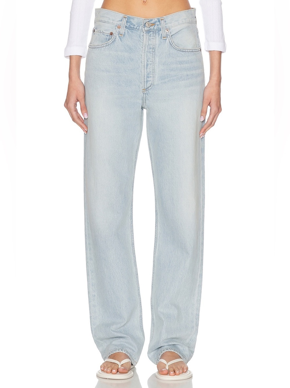 Agolde Kelly High Rise Straight Jeans in Wave NWT